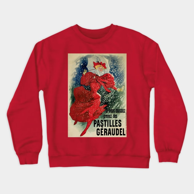 Pastilles Geraudel by Jules Chéret Crewneck Sweatshirt by MasterpieceCafe